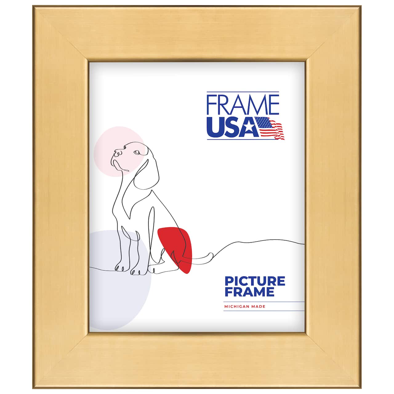 Frame USA Stainless Gold Single Image Picture Frame